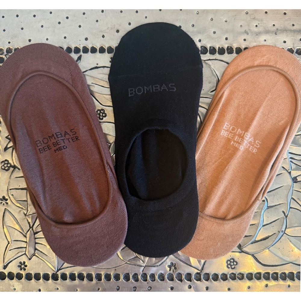 Lot Of Three Pair NEW Bombas No Show Socks Medium